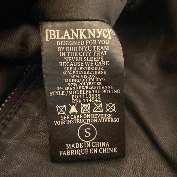 Blank NYC Faux Leather Moto Jacket Sz Small NWT - Picture 9 of 9